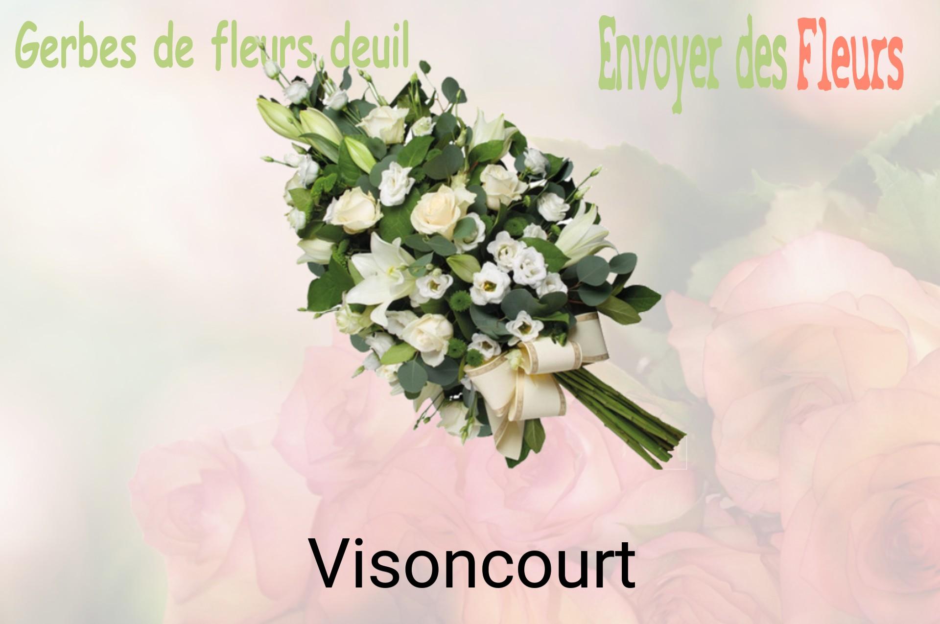 Gerbe de fleurs de deuil livrée à Visoncourt